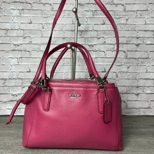 Coach Pink Ruby MINI CHRISTIE Carryall $325 F34797